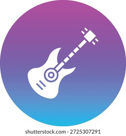 Ícone do vetor de guitarra. Pode ser usado para impressão, aplicativos móveis e da Web.