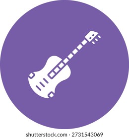 Icono de Vector de guitarra. Se puede utilizar para aplicaciones de impresión, móviles y de Web.