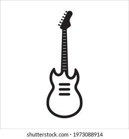 Guitar vector icon. Classic guitar flat sign design illustration. Guitar symbol pictogram 