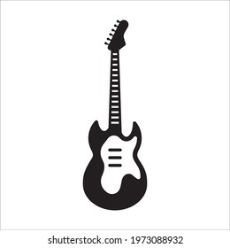 Guitar vector icon. Classic guitar flat sign design illustration. Guitar symbol pictogram 
