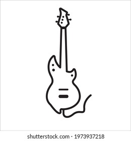 Guitar vector icon. Classic guitar flat sign design illustration. Guitar symbol pictogram 