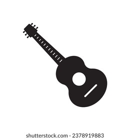 Guitar vector icon. Classic guitar flat sign design illustration. Guitar symbol pictogram. UX UI icon