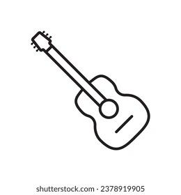 Guitar vector icon. Classic guitar flat sign design illustration. Guitar symbol pictogram. UX UI icon