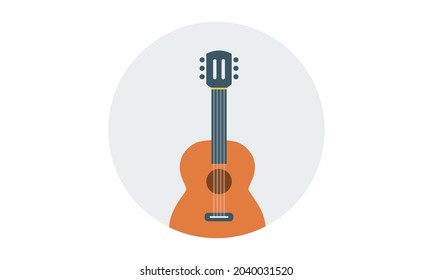 Guitar vector icon. classic, instrument, musical, rock, sound, acoustic, string, play, electric, concert, song, musician, guitarist symbol for web and mobile app