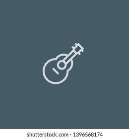 Guitar vector icon. Guitar concept stroke symbol design. Thin graphic elements vector illustration, outline pattern for your web site design, logo, UI. EPS 10.