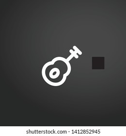 Guitar vector icon. Guitar concept stroke symbol design. Thin graphic elements vector illustration, outline pattern for your web site design, logo, UI. EPS 10.