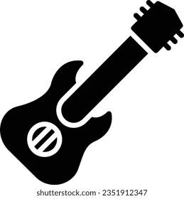 Gitarren-Vektorsymbol - Glypy-Stil