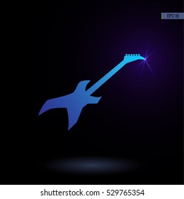 Guitar. Vector icon. Graphic symbol for web design, logo.