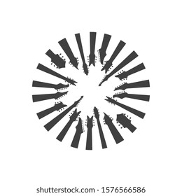 Guitar vector icon illustration design template