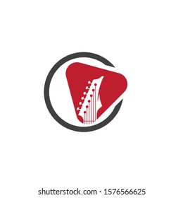 Guitar vector icon illustration design template