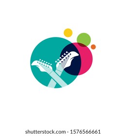 Guitar vector icon illustration design template