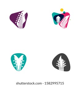 Guitar vector icon illustration design template