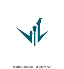 Guitar vector icon illustration design template