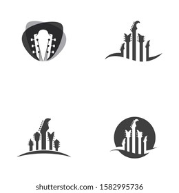 Guitar vector icon illustration design template