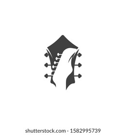 Guitar vector icon illustration design template
