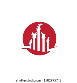 Guitar vector icon illustration design template