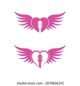 Guitar vector icon illustration design template
