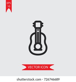 Guitar vector icon, illustration symbol