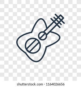 Guitar vector icon isolated on transparent background, Guitar logo concept