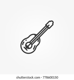 Guitar vector icon isolated on background. Trendy sweet symbol. Logo illustration