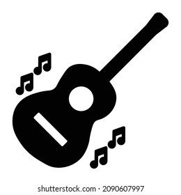 Icono de vector de guitarra Icono de vector aislado que puede fácilmente modificar o editar

