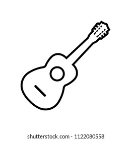 Guitar vector icon, musical symbol. Simple, flat design for web or mobile app