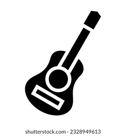 Guitar vector icon, musical symbol. Simple, flat design for web or mobile app