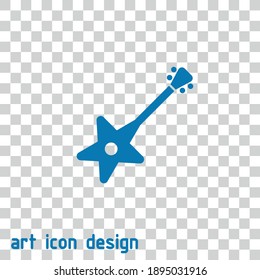guitar vector icon on an abstract background