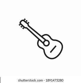 Guitar Vector Icon On A White Background