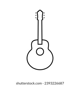 Icono de vector de guitarra en fondo blanco