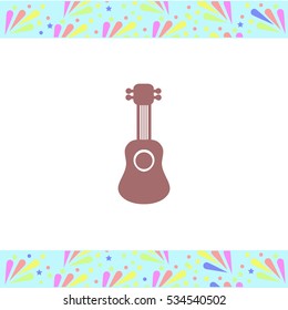 Guitar vector icon on white background. Isolated illustration. Business picture.