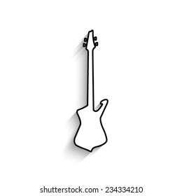 Guitar  - vector icon with shadow