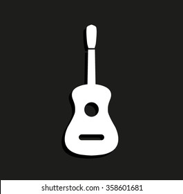 Guitar -  vector icon with shadow