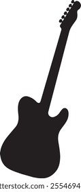 guitar vector icon symboll design isolated white background