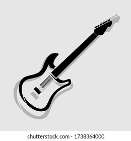 Guitar vector illustration with a flat concept