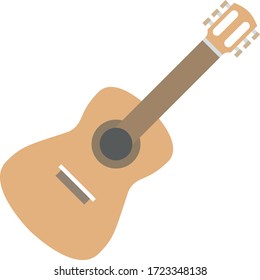 diseño plano de ilustración vectorial de guitarra