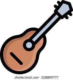 guitar Vector illustration on a transparent background. Premium quality symbols. Stroke vector icon for concept and graphic design.