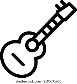 guitar Vector illustration on a transparent background. Premium quality symmbols. Thin line vector icons for concept and graphic design. 
