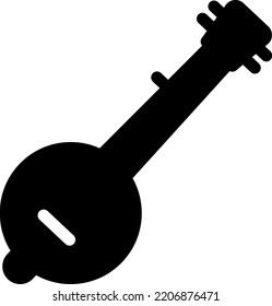 Gitarre, Vektorgrafik auf transparentem Hintergrund. Hochwertige Symbole. Glyphen Vektorsymbole für Konzept und Grafikdesign. 

