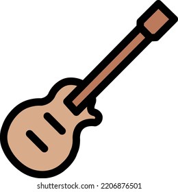 guitar Vector illustration on a transparent background.Premium quality symmbols.Stroke vector icons for concept and graphic design.