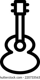 guitar Vector illustration on a transparent background.Premium quality symmbols.Stroke vector icons for concept and graphic design.
