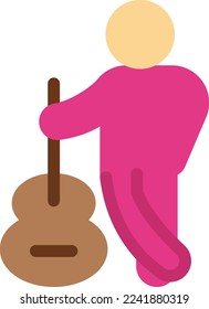 guitar Vector illustration on a transparent background. Premium quality symmbols. Line Color vector icons for concept and graphic design.