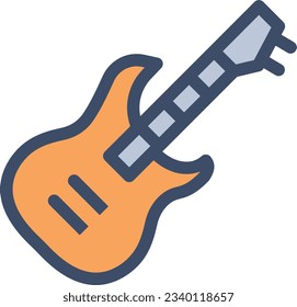guitar Vector illustration on a transparent background.Premium quality symmbols.Stroke vector icon for concept and graphic design. 
