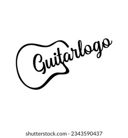 ilustración vectorial de guitarra con fondo blanco
