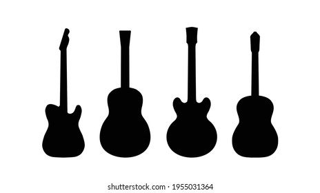 guitar vector instument icon silhouette