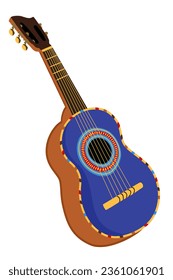 Guitar. Vector isolated illustration with musican instrument.