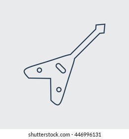 Guitar Vector Line Icon. Eps.-10.