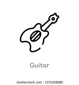 guitar vector line icon. Simple element illustration. guitar outline icon from brazilia concept. Can be used for web and mobile