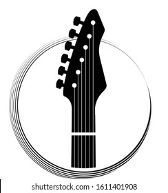 guitar vector logo design by illustrator 