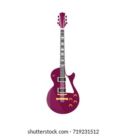 a guitar vector maroon guitar instrument is cool and very good used for illustration of music for musicians and artists...